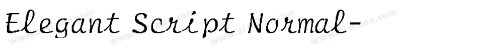 Elegant Script Normal字体转换